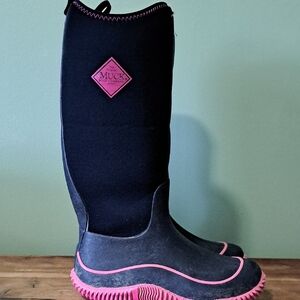 Women’s Black & Pink Tall Waterproof Boot